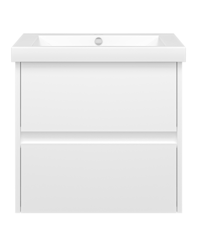 Алиса - 58 тумба 2 ящ. подвесная белая эмаль
