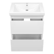 Алиса - 58 тумба 2 ящ. подвесная белая эмаль