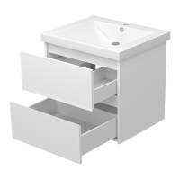 Алиса - 58 тумба 2 ящ. подвесная белая эмаль