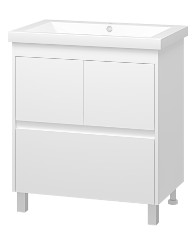 Алиса - 75 тумба 1 ящ. напольная белая эмаль