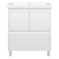 Алиса - 75 тумба 1 ящ. напольная белая эмаль