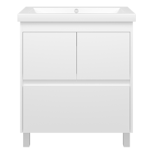 Алиса - 75 тумба 1 ящ. напольная белая эмаль