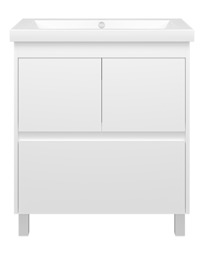 Алиса - 75 тумба 1 ящ. напольная белая эмаль