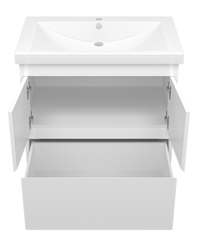 Алиса - 75 тумба 1 ящ. напольная белая эмаль