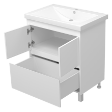 Алиса - 75 тумба 1 ящ. напольная белая эмаль