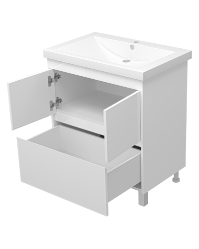 Алиса - 75 тумба 1 ящ. напольная белая эмаль