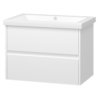 Алиса - 75 тумба 2 ящ. подвесная белая эмаль