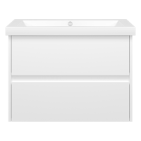 Алиса - 75 тумба 2 ящ. подвесная белая эмаль