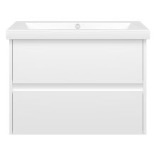 Алиса - 75 тумба 2 ящ. подвесная белая эмаль