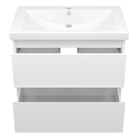 Алиса - 75 тумба 2 ящ. подвесная белая эмаль