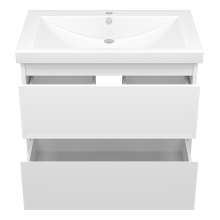 Алиса - 75 тумба 2 ящ. подвесная белая эмаль