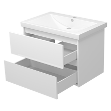 Алиса - 75 тумба 2 ящ. подвесная белая эмаль