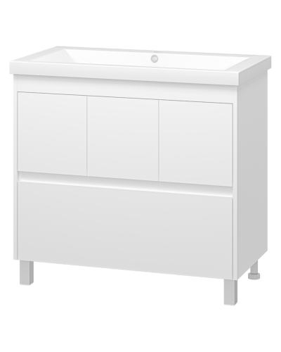 Алиса - 90 тумба 1 ящ. напольная белая эмаль