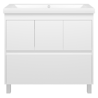 Алиса - 90 тумба 1 ящ. напольная белая эмаль