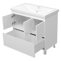 Алиса - 90 тумба 1 ящ. напольная белая эмаль