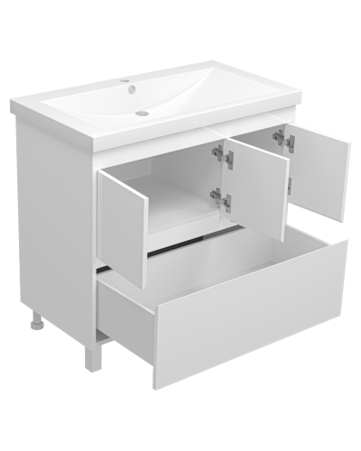 Алиса - 90 тумба 1 ящ. напольная белая эмаль