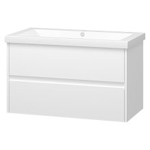 Алиса - 90 тумба 2 ящ. подвесная белая эмаль