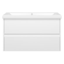 Алиса - 90 тумба 2 ящ. подвесная белая эмаль