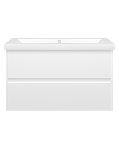 Алиса - 90 тумба 2 ящ. подвесная белая эмаль