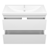 Алиса - 90 тумба 2 ящ. подвесная белая эмаль