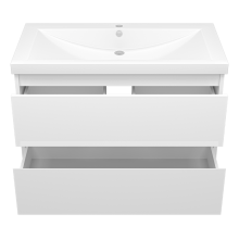 Алиса - 90 тумба 2 ящ. подвесная белая эмаль