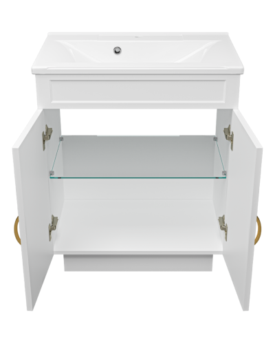 Амбра - 70 тумба прямая белая