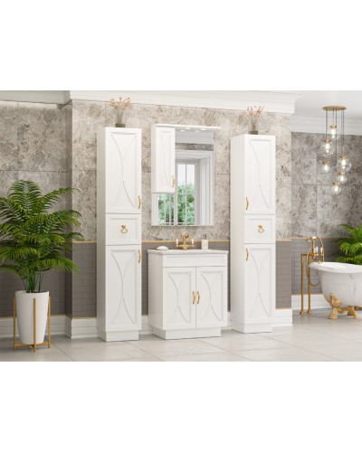 Амбра - 70 тумба прямая белая