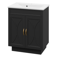 Амбра - 70 тумба прямая черная матовая