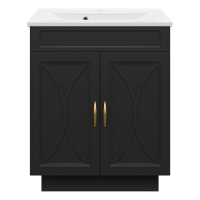 Амбра - 70 тумба прямая черная матовая