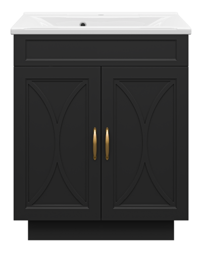 Амбра - 70 тумба прямая черная матовая