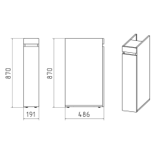 Амур - 19 Тумба напольная д/расход.матер. под стир. машину