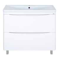 Атлантик -100 Тумба напольная  с 2 ящ. закруг. края