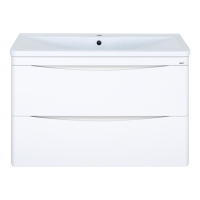 Атлантик -100 Тумба подвесная с 2 ящ. закруг. края