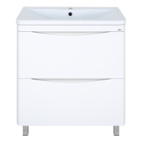 Атлантик - 80 Тумба напольная  с 2 ящ. закруг. края