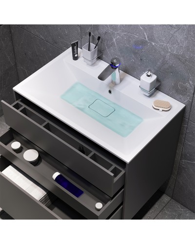 Тумба под раковину AM.PM Inspire V2.0 80 M50AFHX0803GM подвесная Графит
