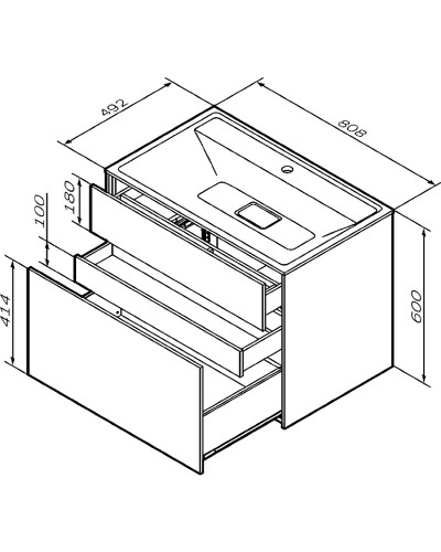 Тумба под раковину AM.PM Inspire V2.0 80 M50AFHX0803WM подвесная Белая матовая