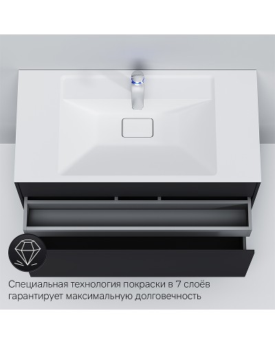 Тумба под раковину AM.PM Inspire V2.0 100 M50AFHX1003GM подвесная Графит матовая