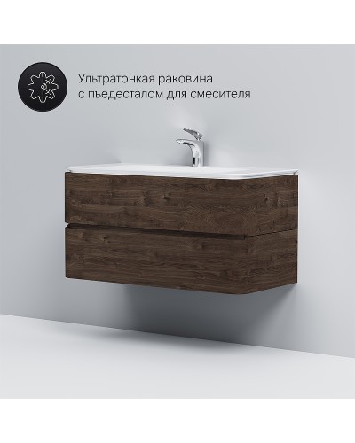 Тумба под раковину AM.PM Sensation 100 M30FHX1002TF подвесная Табачный дуб