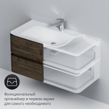 Тумба под раковину AM.PM Sensation 100 M30FHX1002TF подвесная Табачный дуб