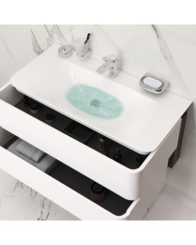 Тумба под раковину AM.PM Sensation 100 M30FHX1002WG подвесная Белая глянцевая