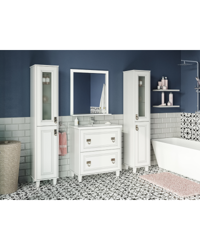 Версаль - 80 Тумба с 2 ящ. белая матовая