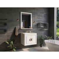 Галвер - 60 Тумба прямая подвесная белая