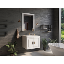 Галвер - 70 Тумба прямая подвесная белая