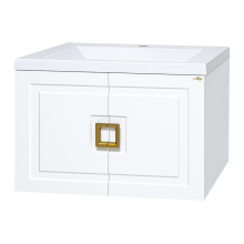 Галвер - 80 Тумба прямая подвесная белая