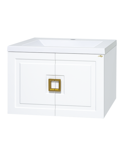 Галвер - 80 Тумба прямая подвесная белая