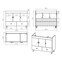 Дива -105 Тумба белая с 2 ящ.