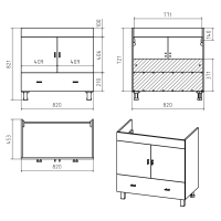 Дива - 85 Тумба белая с 1 ящ.