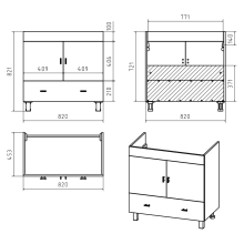 Дива - 85 Тумба белая с 1 ящ.