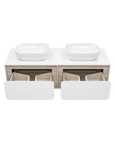 Дубль - 150 Тумба подвесная комбинированная 2 ящ.