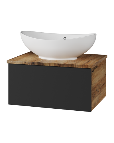 Ива - 60 Тумба подвесная Графит пленка 1 ящ О